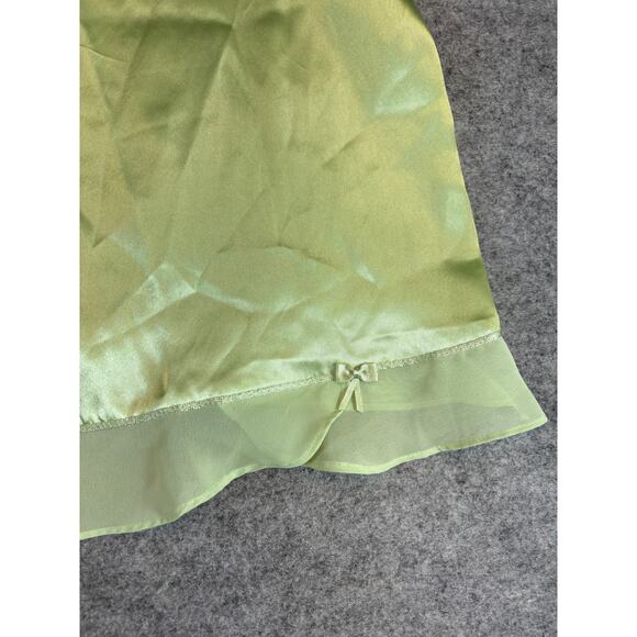 Enchanting Cami Tank Top Women 1X Plus Yellow Satin Lingerie Sleepwear Fairycore - Picture 5 of 8